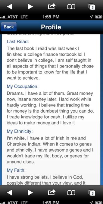 My Reaction To 'Bachelorette' Chad's Wildly Fantastic Match.com Profile